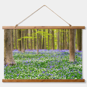 Tapisserie Suspendue Printemps dans la forêt bleue
