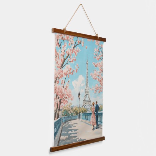 Tapisserie Suspendue Printemps romantique à Paris (Angulaire)