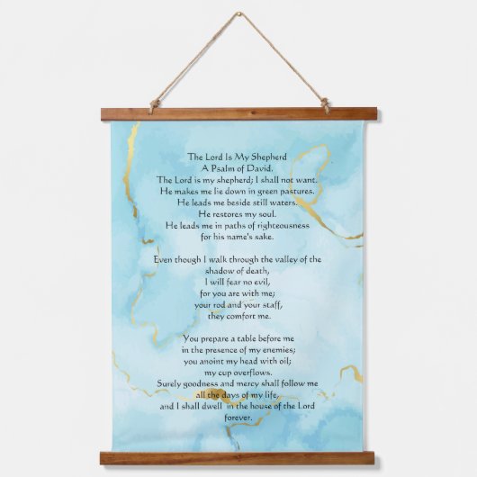 Tapisserie Suspendue Psalm 23 biblical quotes (Recto)
