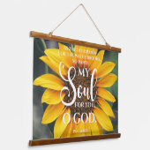 Tapisserie Suspendue Psaume 42:1 Tournesol Chrétien des Pantalons de Ce (Angulaire)