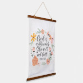 Tapisserie Suspendue Psaume 46:5 Dieu est en elle, elle ne tombera pas (Angulaire)