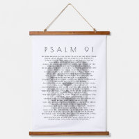 Psaume 91 Lion Face Christian Scroll Tapestry