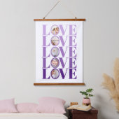 Tapisserie Suspendue Purple LOVE photo Valentines Day Hanging Tapestry (Chambre à coucher)