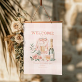 Tapisserie Suspendue Pyjamas et Prosecco Enterrement de Vie de Jeune Fi