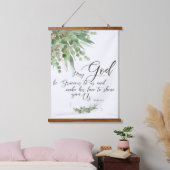 Tapisserie Suspendue Que Dieu soit des feuilles gracieux, verts et or (Chambre à coucher)