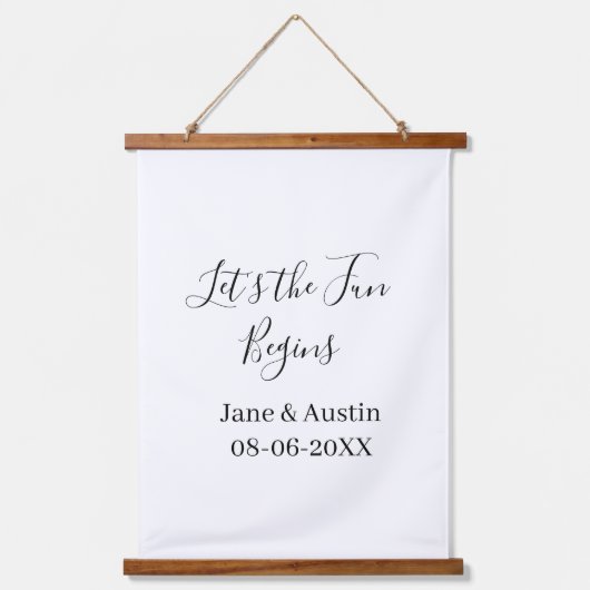 Tapisserie Suspendue que le plaisir commence nom couple date simpl (Recto)