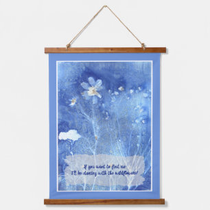 Tapisserie Suspendue Quote Zen Motivationnel Aquarelle Florale