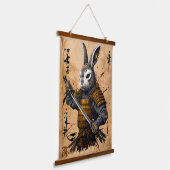 Tapisserie Suspendue Rabbit intelligent Samurai Warrier - Style encre j (Angulaire)