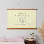 Tapisserie Suspendue Rapa Nui Latitude & Longitude (Chambre à coucher)