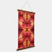 Tapisserie Suspendue Red Dahlia Flower Abstract Nature Pattern (Angulaire)