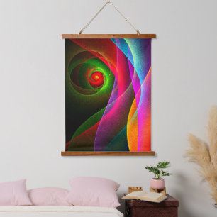 Tapisserie Suspendue Red Green Orange Modern Abstrait Art Motif #22