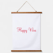 Tapisserie Suspendue Red happy vibes vacances simple minimum calligraph (Recto)