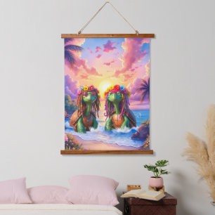 Tapisserie Suspendue Reggae Turtles – Des vibes d'île pour toujours.
