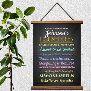 Tapisserie Suspendue Règles de la maison des grands-parents