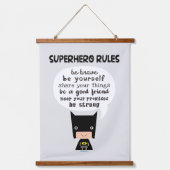 Tapisserie Suspendue Règles de super-héros (Recto)
