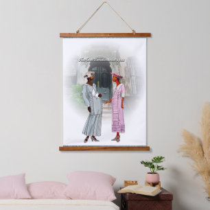 Tapisserie Suspendue Renaissance de Harlem Conversation – Aquarelle 192