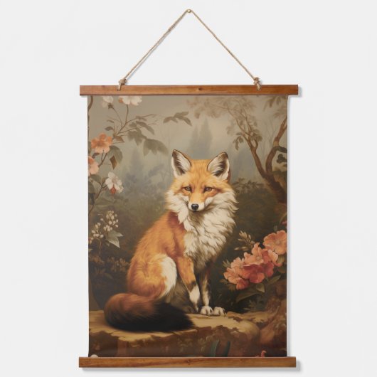 Tapisserie Suspendue Renard dans la moody forestière Victorian (Recto)