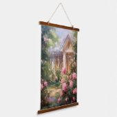 Tapisserie Suspendue Retraite de jardin rose (Angulaire)