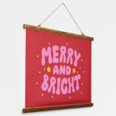 Tapisserie Suspendue Retro Merry et Bright Holiday Design (Angulaire)