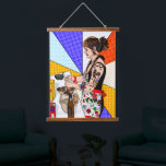 Tapisserie Suspendue Retro Pop Art Jolie Lady Baking<br><div class="desc">Cuisine de fille tatouée de pop art rétro coloré dans la cuisine.</div>