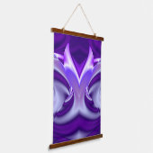 Tapisserie Suspendue Rêves arc-en-ciel à fleurs violettes (Angulaire)