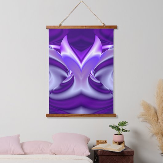 Tapisserie Suspendue Rêves arc-en-ciel à fleurs violettes (Chambre à coucher)