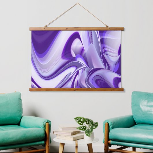 Tapisserie Suspendue Rêves arc-en-ciel à fleurs violettes (Salon)