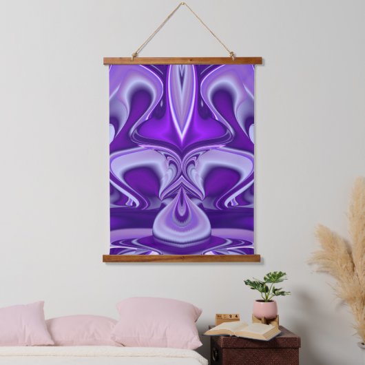 Tapisserie Suspendue Rêves arc-en-ciel à fleurs violettes (Chambre à coucher)