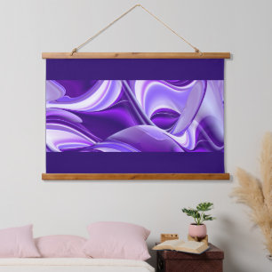 Tapisserie Suspendue Rêves arc-en-ciel à fleurs violettes