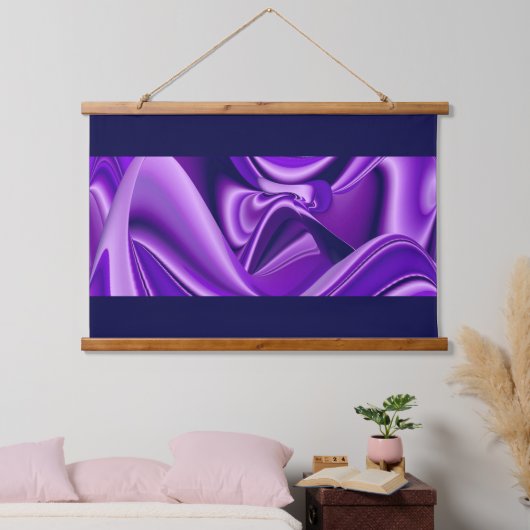 Tapisserie Suspendue Rêves arc-en-ciel à fleurs violettes (Chambre à coucher)