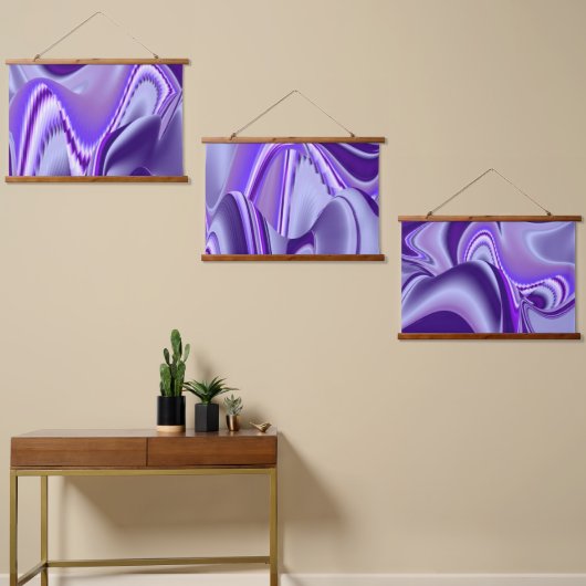 Tapisserie Suspendue Rêves arc-en-ciel à fleurs violettes (Asymétrique)