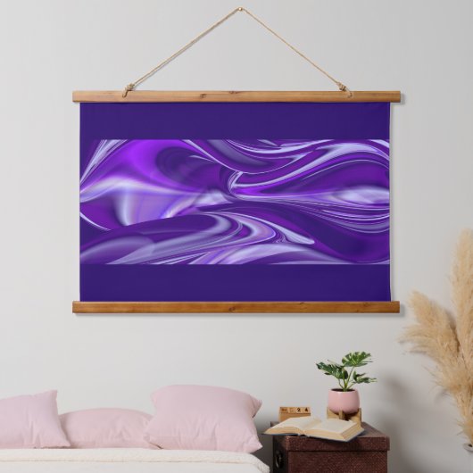 Tapisserie Suspendue Rêves arc-en-ciel à fleurs violettes (Chambre à coucher)