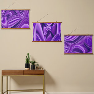 Tapisserie Suspendue Rêves arc-en-ciel à fleurs violettes