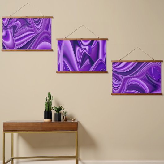 Tapisserie Suspendue Rêves arc-en-ciel à fleurs violettes (Asymétrique)