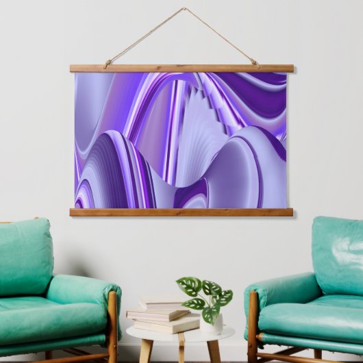 Tapisserie Suspendue Rêves arc-en-ciel à fleurs violettes (Salon)