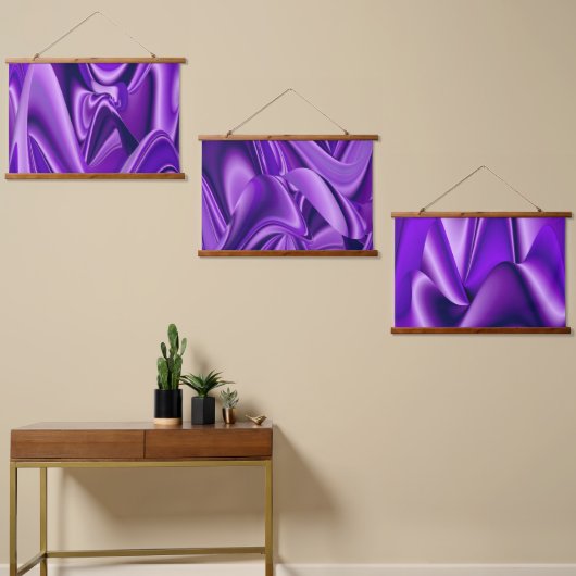 Tapisserie Suspendue Rêves arc-en-ciel à fleurs violettes (Asymétrique)