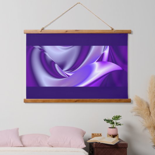 Tapisserie Suspendue Rêves arc-en-ciel à fleurs violettes (Chambre à coucher)