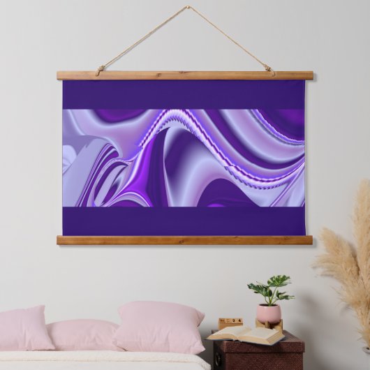 Tapisserie Suspendue Rêves arc-en-ciel à fleurs violettes (Chambre à coucher)