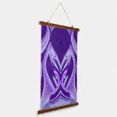 Tapisserie Suspendue Rêves arc-en-ciel à fleurs violettes (Angulaire)