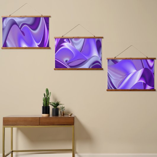 Tapisserie Suspendue Rêves arc-en-ciel à fleurs violettes (Asymétrique)