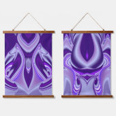 Tapisserie Suspendue Rêves arc-en-ciel à fleurs violettes (Double)