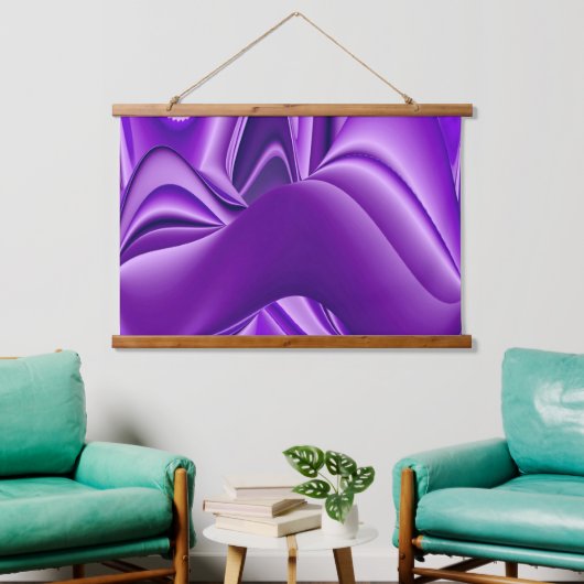 Tapisserie Suspendue Rêves arc-en-ciel à fleurs violettes (Salon)