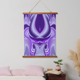 Tapisserie Suspendue Rêves arc-en-ciel à fleurs violettes