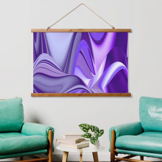 Tapisserie Suspendue Rêves arc-en-ciel à fleurs violettes (Salon)