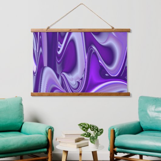 Tapisserie Suspendue Rêves arc-en-ciel à fleurs violettes (Salon)