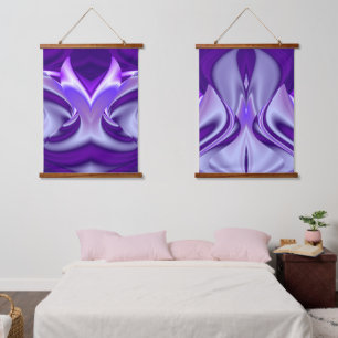 Tapisserie Suspendue Rêves arc-en-ciel à fleurs violettes