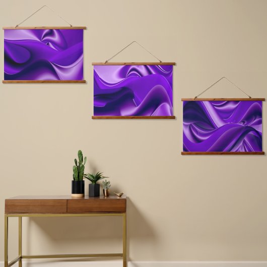 Tapisserie Suspendue Rêves arc-en-ciel à fleurs violettes (Asymétrique)