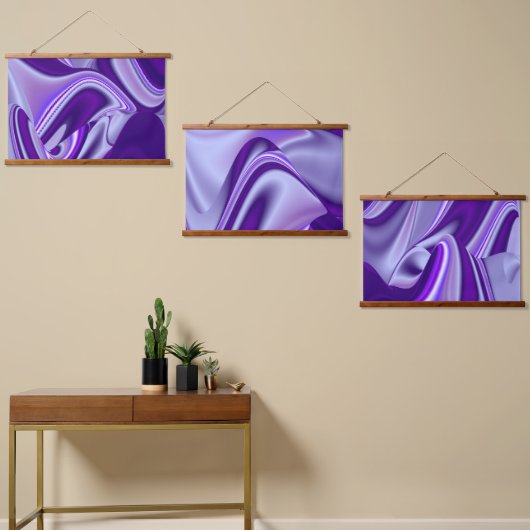 Tapisserie Suspendue Rêves arc-en-ciel à fleurs violettes (Asymétrique)