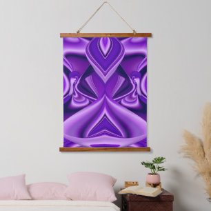 Tapisserie Suspendue Rêves arc-en-ciel à fleurs violettes