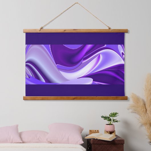 Tapisserie Suspendue Rêves arc-en-ciel à fleurs violettes (Chambre à coucher)